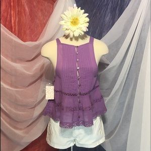 Free People BOHO Halter Top B108